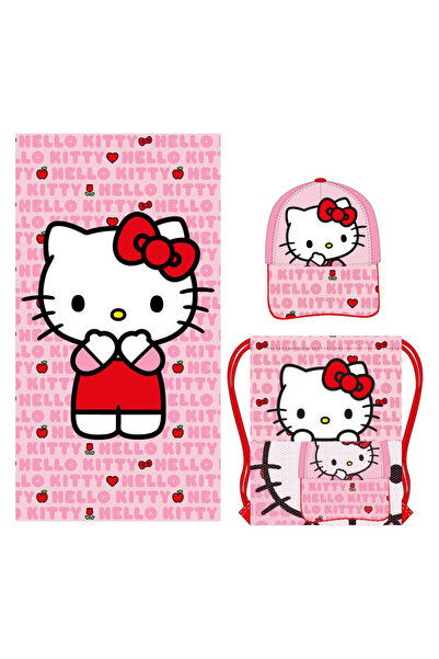 Hello Kitty towel set, sports bag, baseball cap