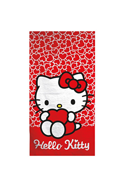 Hello Kitty Hearts bath towel, beach towel 70*140cm (Quick Dry)