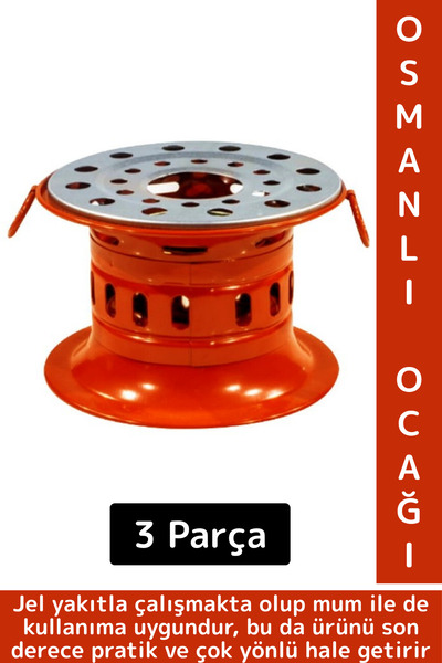 Wintoup Portatif Balkon Bahçe Kamp Outdoor Jel Yakıt Mum Kullanım 4 Saat Yanm...