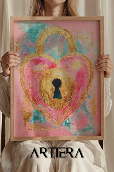 Artiera Ξύλινος πίνακας για κοριτσίστικο δωμάτιο Princess Dream σε σχήμα καρδιάς