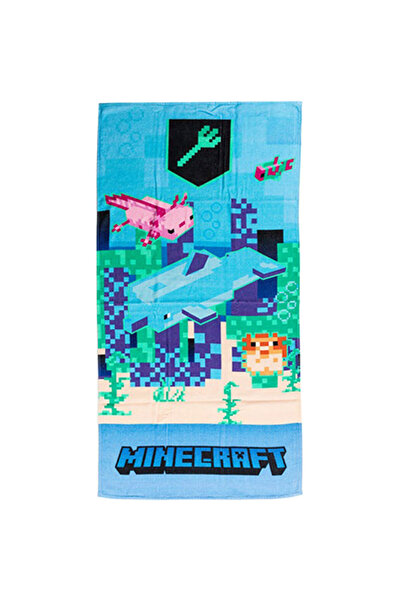 MINECRAFT Πετσέτα μπάνιου Trident, πετσέτα θαλάσσης 70x140cm