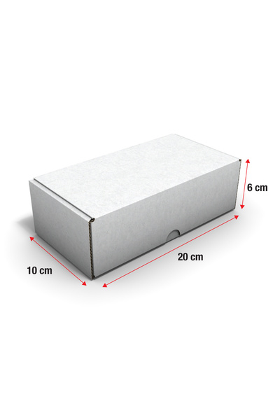 Fark Kutu Ondüle Kutu 20x10x6 cm Beyaz E-Ticaret Kargo Gönderi Kutusu 25 Adet