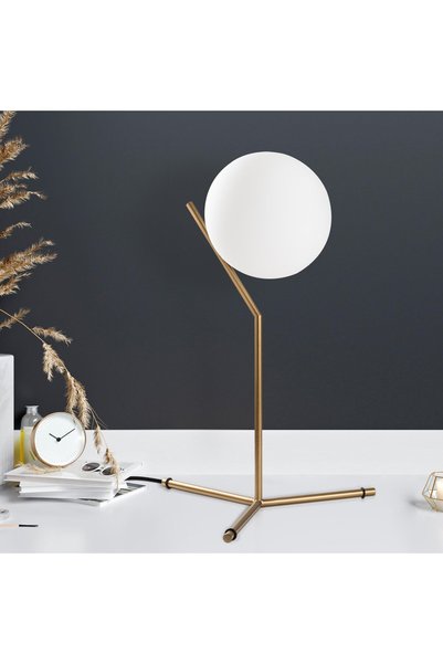 MOİRA Luminar Modern Glop Glass Headed Table Lamp Decorative Lighting Shiny Gold Luminar-14161