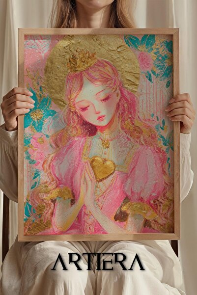 Artiera Πριγκίπισσα Όνειρο Χρυσή Καρδιά Πριγκίπισσα Πορτρέτο Κοριτσίστικο Δωμ...