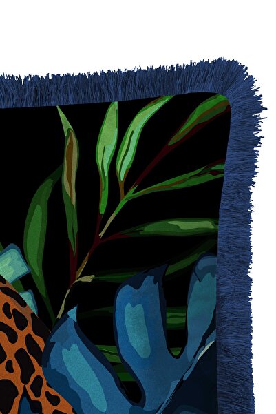 Pilloveland Fringed Throw Pillow Cover 43*43 cm - Nature Night