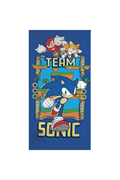 Sonic Πετσέτα μπάνιου Hedgehog, πετσέτα παραλίας 70x140cm (γρήγορο στέγνωμα)