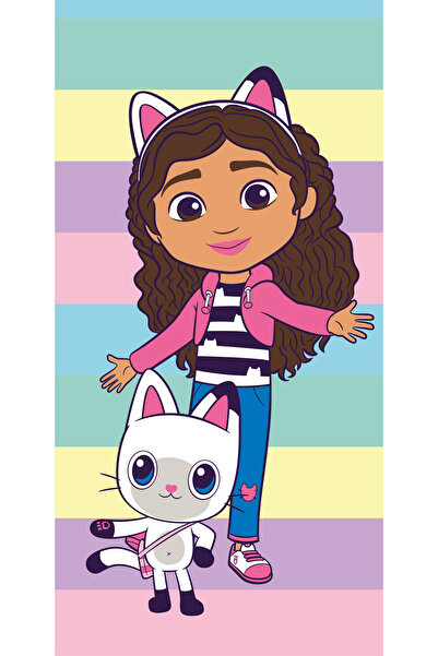 Gabby's Dollhouse Πετσέτα μπάνιου Colors, πετσέτα παραλίας 70x140cm