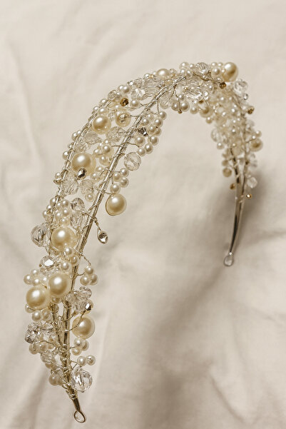 FDY Crystal & Pearl Sparkling Bridal Crown – “Luna Crystal” Series