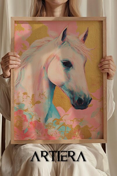 Artiera Πριγκίπισσα Όνειρο Λευκό Άλογο Πορτρέτο Κοριτσίστικο Δωμάτιο Ξύλινος ...