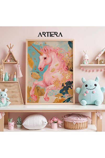 Artiera Princess Dream Pastel Unicorn Girl's Room Wooden Painting