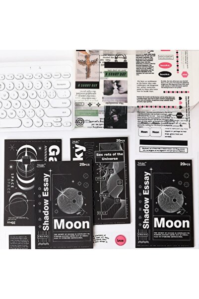 İthal E4-20 pagini cu inscripții Carte cu autocolante PET - Număr: 2