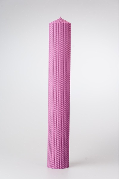 CRL Lumânare de nuntă și botez din fagure de miere, H40 cm-A6cm