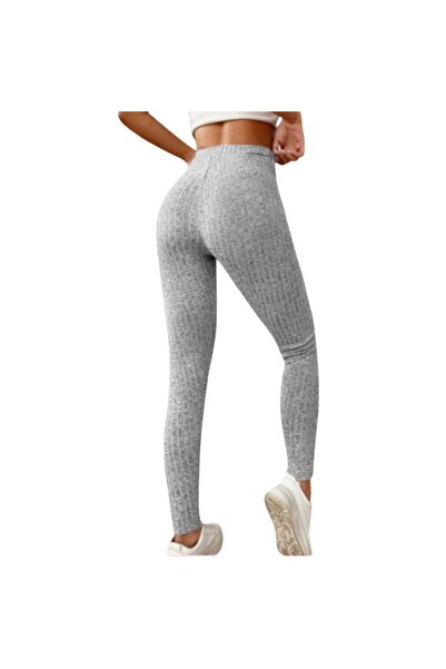 VEYA Grey Drawstring Waist Tights Gym Wear