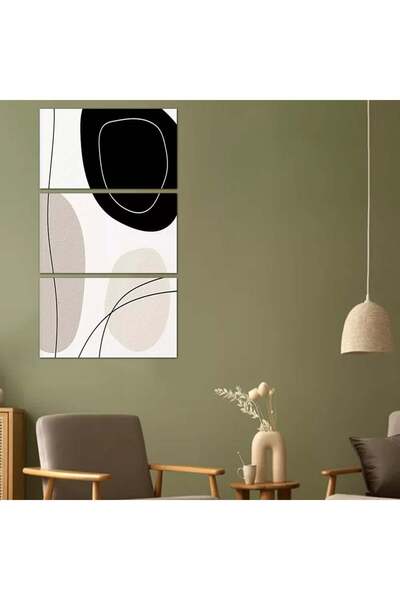 Generic لوحه جداريه مودرن فن تجريدي - 24096 - مقسمه ثلاثة قطع