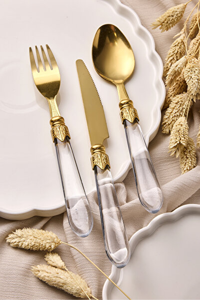 Perotti Hera Gold 18 Parça 6 Kişilik Çatal Kaşık Bıçak Seti