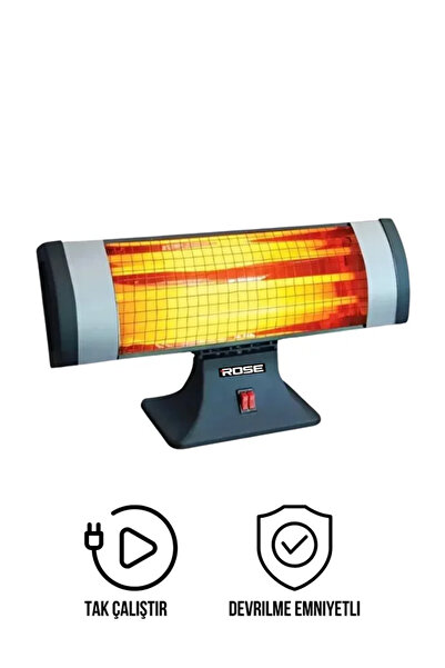 Rose Fervor 1800 Watt Devrilme Emniyetli Tak Çalıştır Masa Altı Elektrikli Soba
