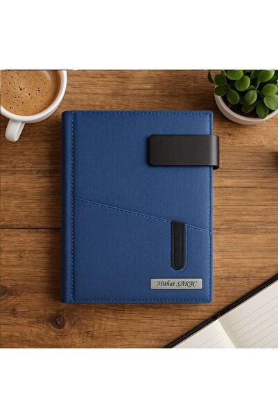 promosyon denizi Isme Özel Mıknatıs Kilitli Lacivert Ajanda 2026 Tarihli - Is...