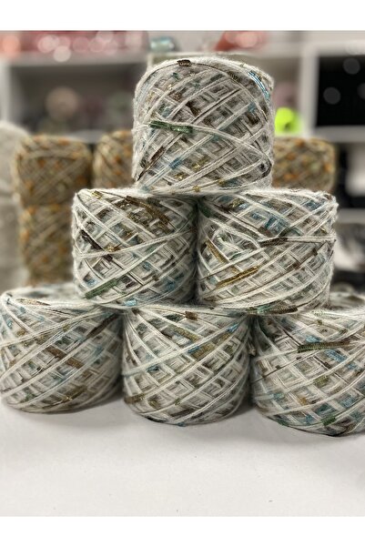 göçer Ακρυλικό Moher: χρώμα κρεμ με σχέδιο μαγικό σχοινί οπτικό δίχτυ 600 γραμμάρια