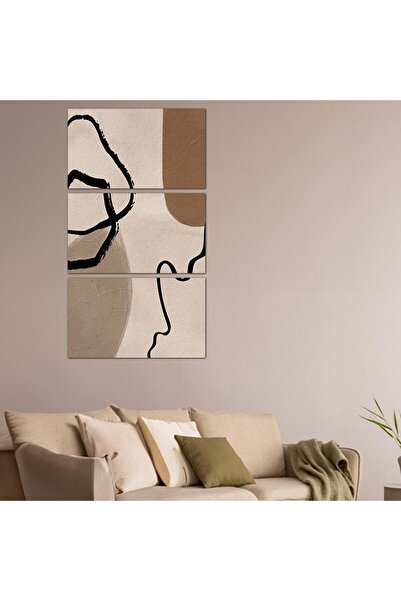 Generic لوحه جداريه مودرن فن تجريدي - 24113 - مقسمه ثلاثة قطع