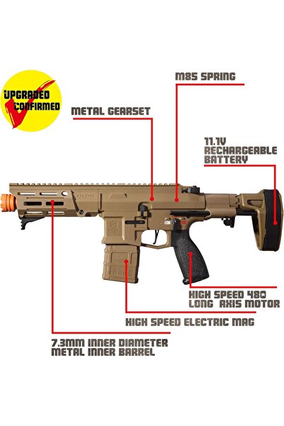 Hope EMERBU Modified Electric Splatter Gel Ball Orby Blaster PDX - Gen8.5 Gearbox with Metal Gearset - 11