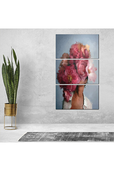 Generic لوحه جداريه - رسمة إمرأه - 0300931 - مقسمه ثلاثة قطع