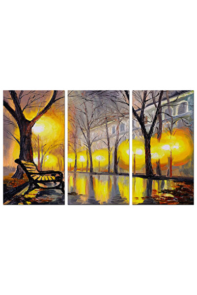 Generic لوحه جداريه - سكون الليل - 1537 - مقسمه ثلاثة قطع