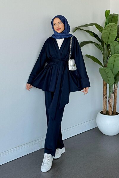 Hazamoda Σετ Akide Διπλό Μοντέλο Ναυτικό Μπλε