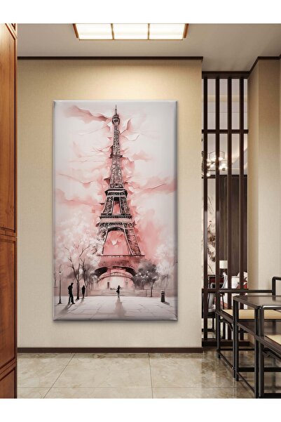ESLEM PEMBE PARİS - EYFEL KULESİ - BASKI KANVAS TABLO