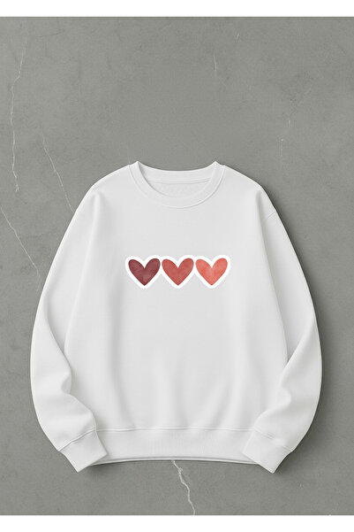 LORVEX Swea tricou Imprimat 100% bumbac Oversize INIMI Swea tricou