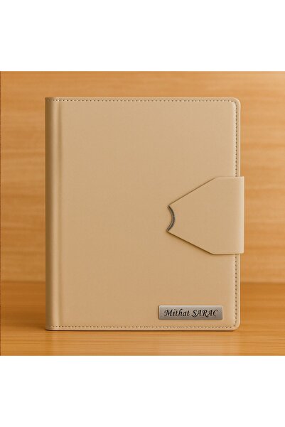 promosyon denizi İSME ÖZEL MIKNATIS KİLİTLİ KREM ORGANİZER AJANDA 2026 TARİHL...