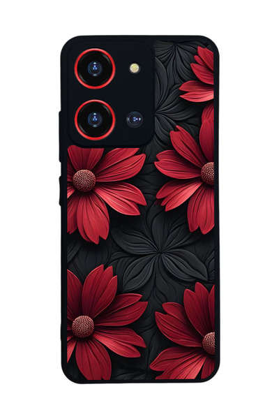 Reeder S19 Max Pro S 108 Mp Compatible Printed, Matte Black, Soft Silicone, Protective, Shock Absorbing Cover, Case