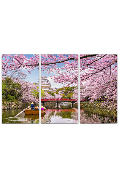 Generic Wall Panel - Sakura Tree View - 729 - Divided into three pieces