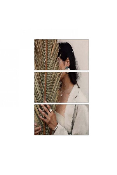 Generic لوحه جداريه مودرن رسمة إمرأه - 300952 - مقسمه ثلاثة قطع