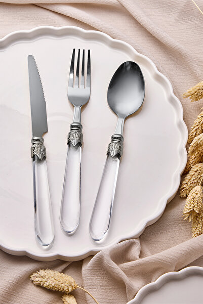 Perotti طقم أدوات مائدة هيرا الفضي مكون من 18 قطعة لـ 6 أشخاص