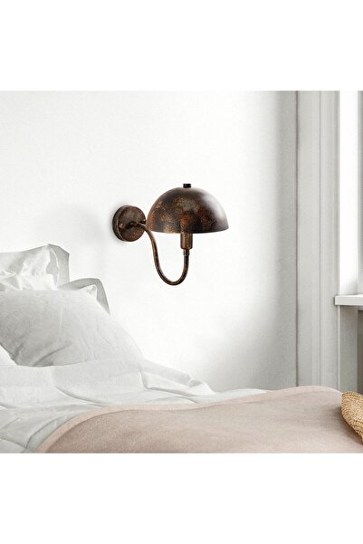 MOİRA Togg Modern Metal Plated Headboard Single Wall Sconce Patina, Retro Wal...