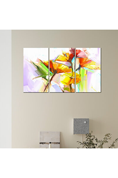 Generic لوحه جداريه - زهور - 671 - مقسمه ثلاثة قطع - مقسمه ثلاثة قطع
