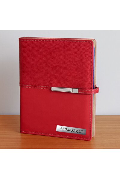 promosyon denizi İSME ÖZEL GEÇME KİLİTLİ KIRMIZI ORGANİZER AJANDA 2026 TARİHL...