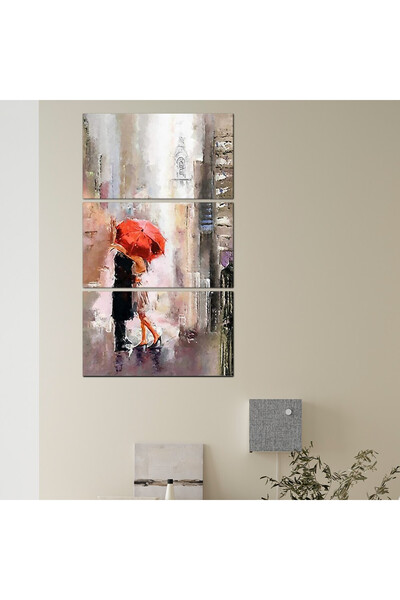 Generic لوحه جداريه - رسمه رومانسيه - 30051 - مقسمه ثلاثة قطع - مقسمه ثلاثة قطع