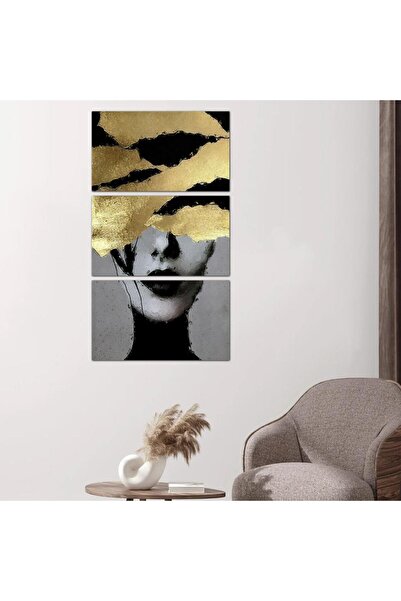 Generic لوحه جداريه رسمة إمرأة - ٢٤٥٦٦ - مقسمه ثلاثة قطع