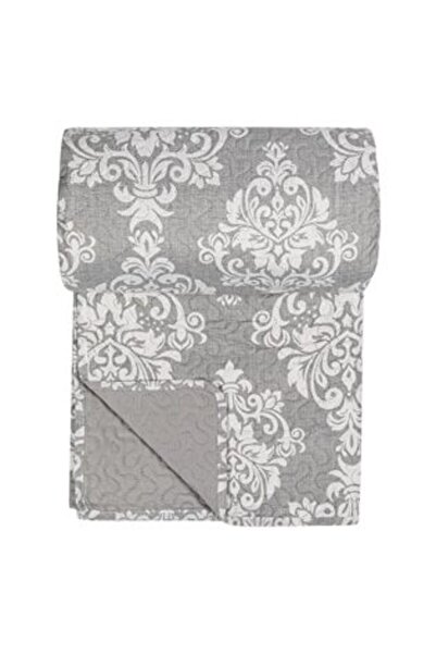 OEM Reversible Grey Damask Bedspread 220 x 240 cm