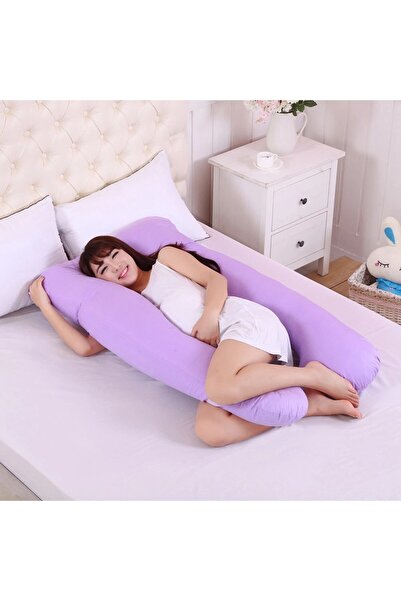 Kardett Pernă de sarcină violet deschis - pernă de sarcină în formă de U, pen...