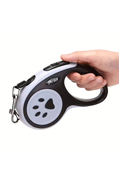 Silvanature Evcil Hayvan Otomatik Geri Çekilebilir Pati Desenli Gezdirme Tasması