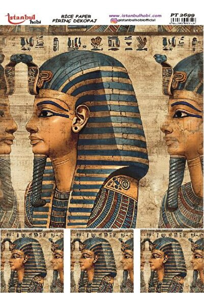 İstanbul Hobi ورق ديكور نحاسي 30×42 سم PT-2699 مصر القديمة