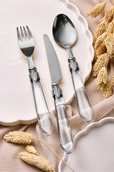 Perotti طقم أدوات مائدة هيرا الفضي مكون من 18 قطعة لـ 6 أشخاص