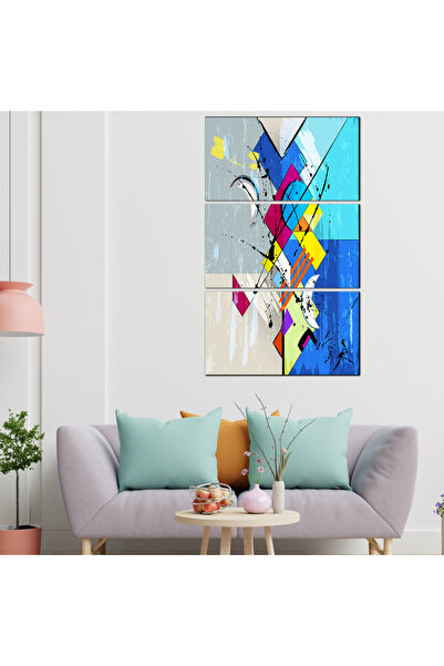 Generic لوحه جداريه - فن تجريدي - ٥٥٨ - مقسمه ثلاثة قطع - مقسمه ثلاثة قطع