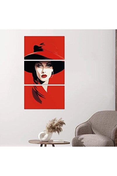 Generic لوحه جداريه رسمة إمرأّه - ٢٤١٦٩ - مقسمه ثلاثة قطع