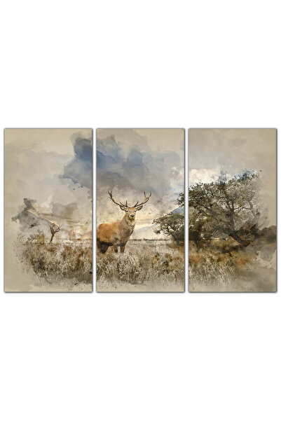 Generic Wall panel - gazelle - 542 - divided into three pieces
