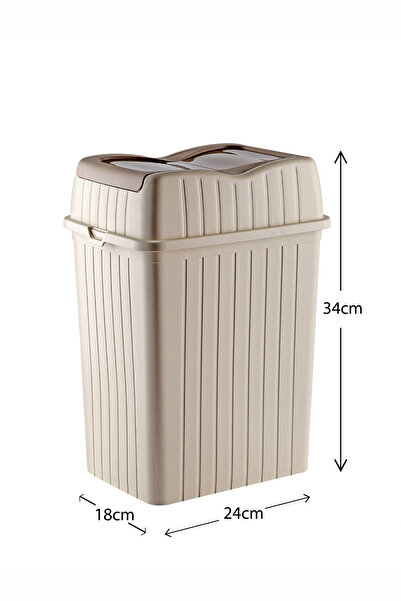 MYBOX 3-Pack Double Lid Slim Trash Can - Decorative Home Office Bathroom & Kitchen Organizer Waste Bin 5-10-22L