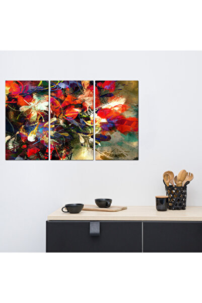 Generic لوحه جداريه - زهور - ٧١٦ - مقسمه ثلاثة قطع - مقسمه ثلاثة قطع