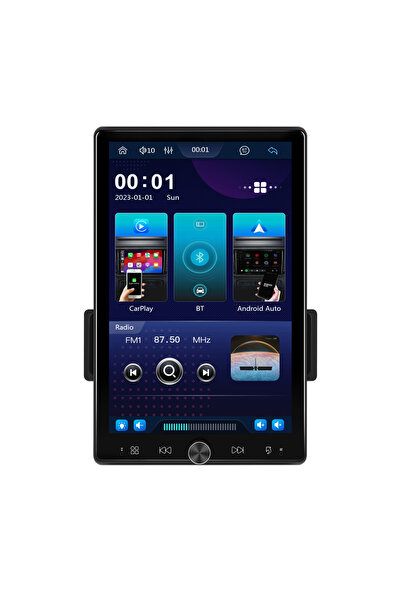 podofo Navigație 10.4’ inch 1 DIN cu Wireless CarPlay & Android Auto - Cameră Marșarier Inclusă